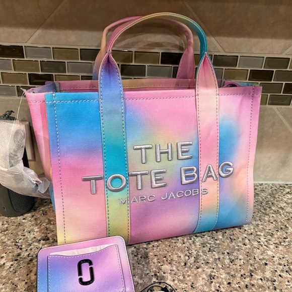 Marc Jacobs Pastel Rainbow Canvas Tote Bag - Picture 7 of 12